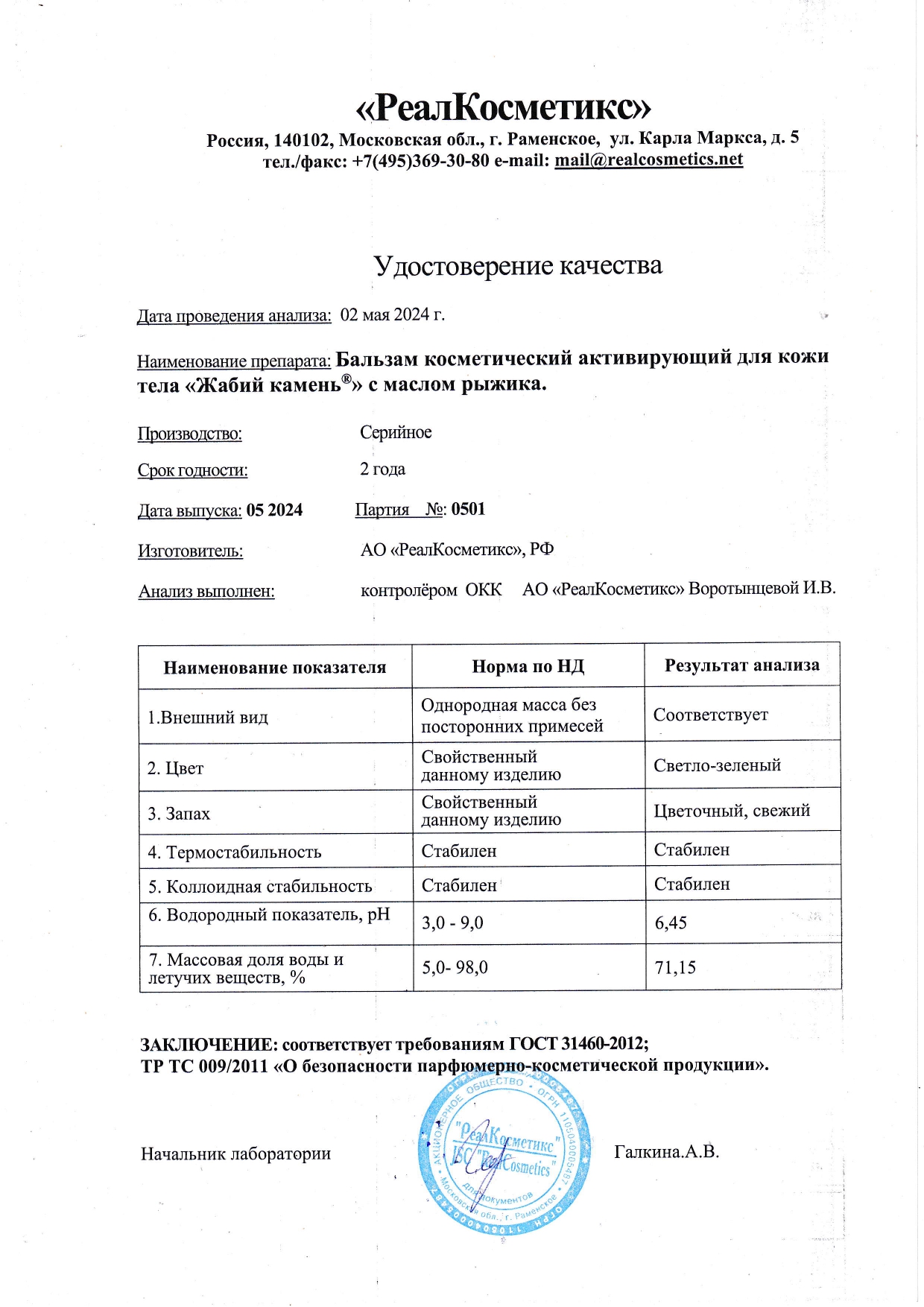 Паспорт №0520240501